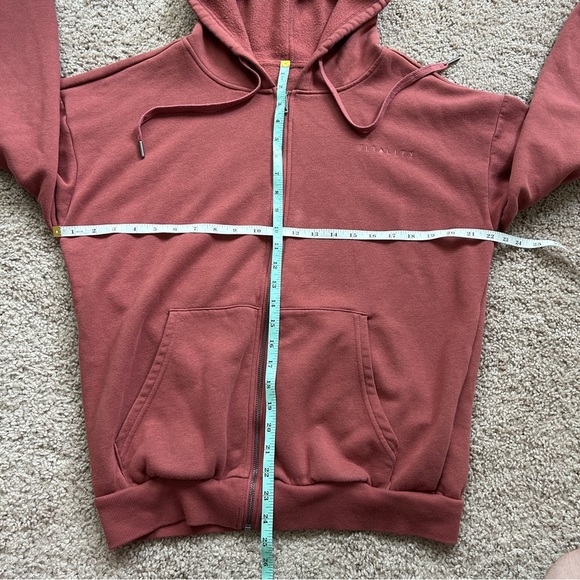 Vitality Rosewood Red Cozy Uni Zip Up Hoodie Size Small - Picture 11 of 14
